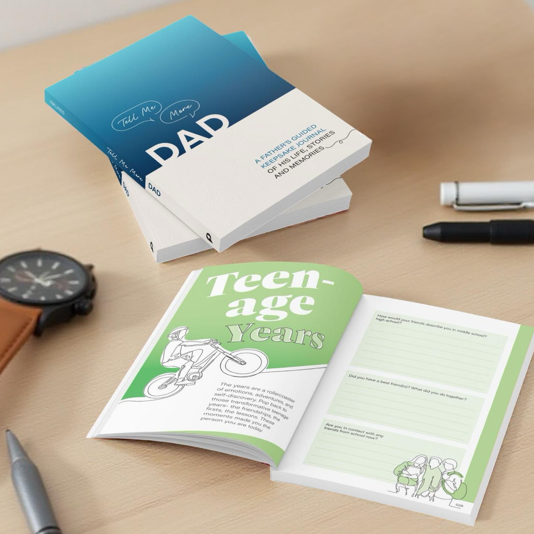 TELL ME MORE DAD: A Father's Guided Keepsake Journal of His Life, Stories and Memories